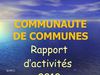 Rapport d'activité Communauté de Communes 2010