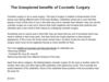 The Unexplored benefits of Cosmetic Surgery