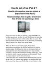 Free iPad 2 - How to get a free iPad 2 now