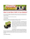 Want To Get More Traffic To Your Website?