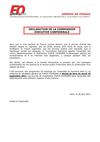 DECLARATION DE LA COMMISSION EXECUTIVE CONFEDERALE FORCE OUVRIERE