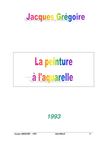La peinture à l'aquarelle par Jacques Grégoire