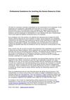 Professional Assistance for Averting the Human Resource Crisis