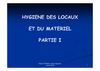 2011 HYGIENE DES LOCAUX PARTIE I