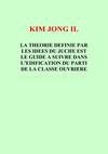 Kim Jong Il : la théorie définie par les idées du Juche est le guide à suivre dans l'édification du parti de la...