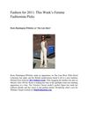 Fashion for 2011: This Week’s Femme Fashionista Picks