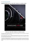 Samsung NX100 - New way to shoot with i-Function as a mirrorless camera