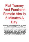 Flat Tummy And Feminine Female Abs In 5 Minutes A Day