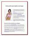Como adelgazar rapido