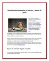 Recursos para engañar el apetito y bajar de peso