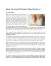 How To Select The Best Plus Size Bra