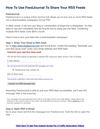 How To Use FeedJournal To Share Your RSS Feeds