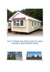 Top 7 Things You Must Look for when Buying a Used Mobile Home