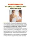 Don't Let Acne Decrease Your Self-Esteem