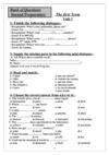 Bank of Questions(Second Preparatory)First Term