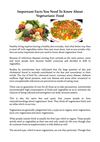 Important Facts You Need To Know About Vegetarians' Food