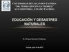 Educación y desastres naturales
