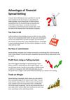 Vince Stanzione explains Advantages of Financial Spread Betting & CFDs