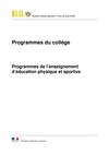 EPS: Programme Collège 2008