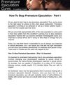 How To Stop Premature Ejaculation - Get Effective Treatment