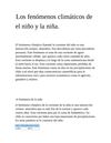 los fenomenos climaticos del niño y la niña