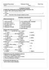 march Exam First Year