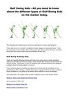 Golf Swing Aids - All you need to know