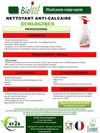 Nettoyant anti-calcaire écologique Ecolabel Européen Biojest Pro en spray de 750 ml - fiche technique