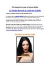 que sirve para la caida del cabello - caida de cabello causas - caida de cabello
