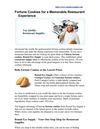 Fortune Cookies for a Memorable Restaurant Experience