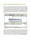 How to perform Data Recovery in Linux?