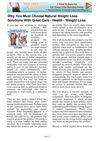 Why You Must Choose Natural Weight Loss Solutions With Great Care - Health - Weight Loss