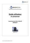 Guide utilisateur BIOROCK D5 - 20 pages