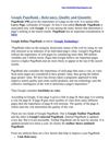 Google PageRank - Relevancy, Quality and Quantity