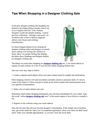 Tips When Shopping in a Designer Clothing Sale