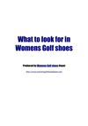 Womens Golf Shoes