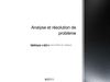 Analyse et résolution de problème 8D