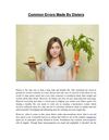 Common Errors Made By Dieters