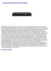 Disc Players & Recorders - Sharp Aquos Blu-ray Disc Player