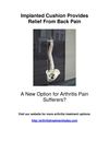 Implanted Cushion Provides Relief from Back Pain