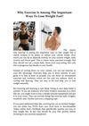 Why Exercise Is Among The Important Ways To Lose Weight Fast?