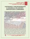 CONTINUIDAD Y DISCONTINUIDAD EN EL DESARROLLO DEL DEPORTE. PARTICIPACION O COMPROMISO