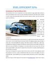 Fuel Efficient SUVs