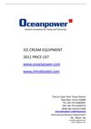 Oceanpower Ice Cream Equipment Price List 2011