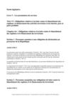 b- Code monetaire et financier, Livre V, titre VI, partie legislative