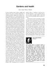Gardens and Health; by Clare Cooper Marcus