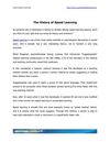 The history of speed learning 