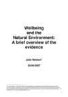 Wellbeing and the Natural Environment
