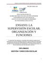 Ensayo 5-La supervision escolar Organización y Funciones-Gloria Tecorralco