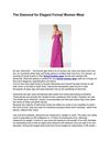 The Diamond for Elegant Formal Women Wear